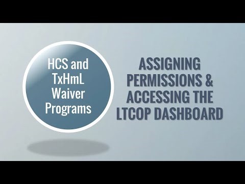 Assigning Permissions & Accessing the LTCOP Dashboard