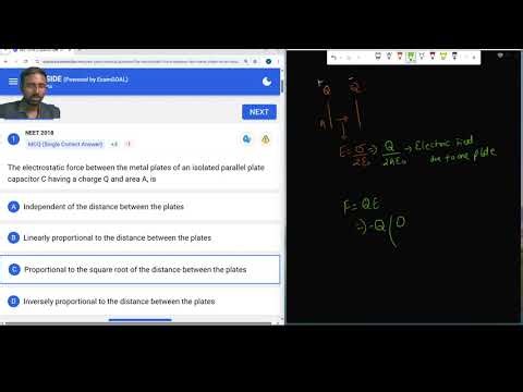 Electrostatic Force Between Capacitor Plates | Formula & Derivation | NEET Physics