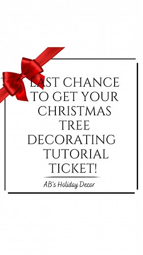 19K views · 266 reactions | Do you have your ticket for my Christmas tree decorating virtual class on Sunday at 11am CST?! I’ve taught hundreds of people how to elevate their trees! Will you be next?? We discuss ornament placement, themes, toppers, ribbon, and my tips and tricks to achieve these over the top looks! The next four people to purchase a ticket using promo-code LASTCHANCE10 will get $10 off their ticket. Link to purchase is in my bio! | AB's Holiday Decor | Facebook