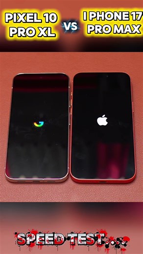 ⚡🔋🪫😱pixel 10 pro xl VS I phone 17 pro max speed test ⚡😱🔋