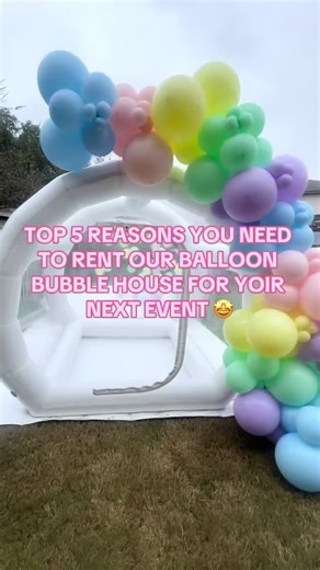 Our Balloon Bubble House is a unique and eye-catching attraction that is sure to make any event unforgettable! Here are the top 5 reasons why you NEED to rent it for your event: 1️⃣ Wow factor: A Balloon Bubble House instantly adds a touch of wonder and whimsy to any occasion. It's a showstopper that will have everyone talking! 2️⃣ Versatility: Whether it's a birthday party, corporate event, or wedding, a Balloon Bubble House is perfect for all kinds of gatherings. It can be transformed into a c