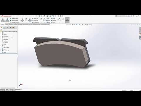 How to Design Sand Blasted Steel Ceramic Braking Pad in Solidworks 2018•tutorial•NVIDIA GeForce GTX