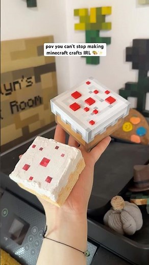 I can’t stop making minecraft crafts IRL 🍰