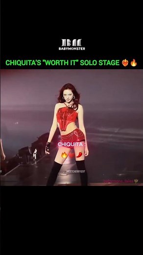 [BABYMONSTER] Chiquita is right she's "worth it" Chiquita solo stage ❤️‍🔥🔥#베이비몬스터 #babymonster #kpop