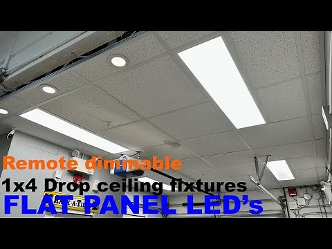 Installing LED flat panel drop ceiling light fixtures 1x4 LED's