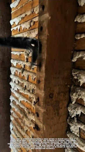Fast Nail Removal from Wooden Beam | Smart Woodworking Trick.