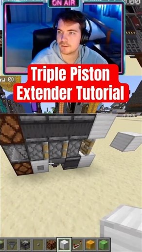 Super Simple Triple Piston Extender #minecraft