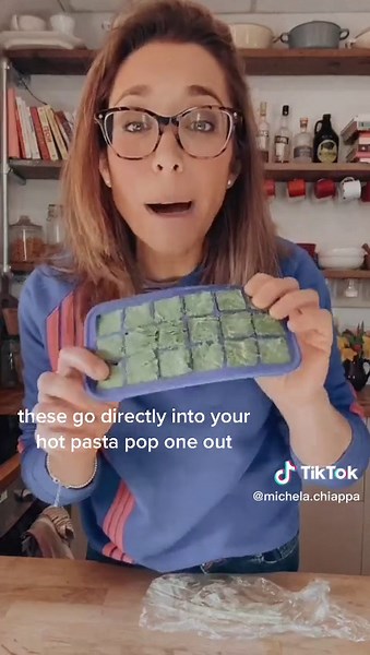 Two of the best ways to store your home made pesto. Store in airtight container topped with oil in the refrigerator for up to two weeks. Keep the sides of the jar clean. Pesto also freezes well. Freeze in ice cube trays, and then store frozen pesto cubes ... top @St. Bert’s #pesto #freezerfriendly #savingmoneytips #homemade #basil #howtostore #howtostorefood #pickyeaters #SimpleFoodRecipes #feedthefamily #fridgefreezertips