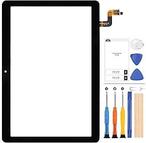 Screen Replacement Kits Fit for Huawei MediaPad T3 10 AGS-L09 AGS-L03 AGS-W09 Touch Screen Digitizer Full Glass Panel Lens with Repair Tools (Black)