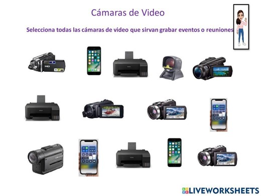 camara de video worksheet