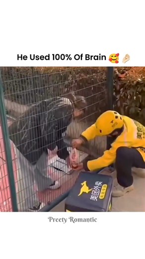 When the barrier couldn’t stop delivery🥤❤️ #shorts