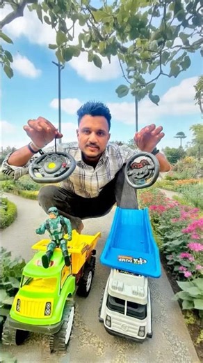 Doraemon car Vs remote control 2 City Dumper racing And Tasting 🚍😱