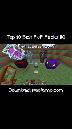 Top 10 Best PvP Texture Packs For 1 21+ 📂 #3 - TryH4rdd Default Recolor #shorts