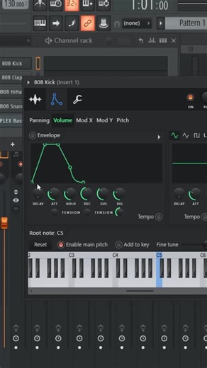 Квадратный Envelope в FL Studio для битмейкинга