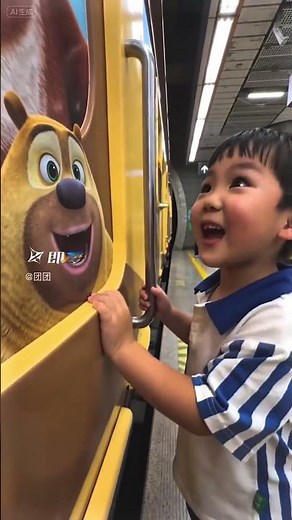 there is a train with dablu bablu's designed theme.. #shortvideo