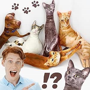 Custom Ugly Pet Pillows Personalized Ugly Dog Cat Shaped Pillow with Pictures, Funny Cute Custom Pet Pillow-No White Edges, Customized Stuffed Animal Body Cushion Plush, Funny Gifts for Friends, 50cm