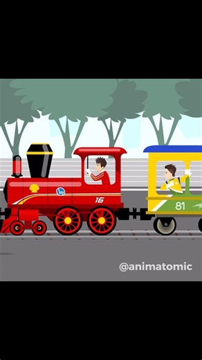 Animatomic on Instagram: "Monaco Railway Company 🚂🚃🚃🚃🚃🚃🚃 #f1 #monacogp #formula1 #ferrari #charlesleclerc #railway #grandprix #illustration #cartoon #monaco"