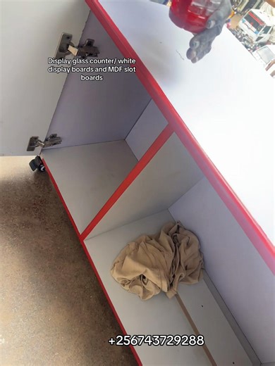 ☎️ 256743729288 for sale price in Kampala Uganda/ Display jewelry glass counter ideas with white display boards and MDF slot boards / 🪝 hooks #ugandatiktok #displayboard #displayboards #displaycounter #displaycabinet