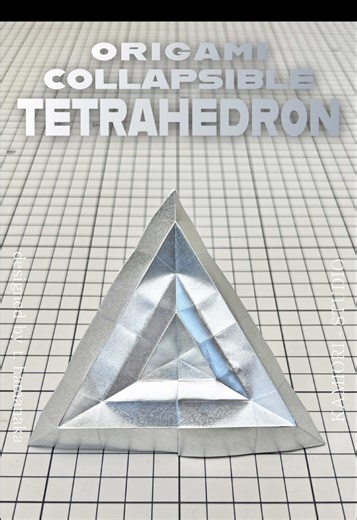 Collapsible Tetrahedron Origami Tutorial by Tomoaki Hamanaka