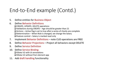 Part 4： ABAP RESTful Application Programming Model - Business Object Behavior De