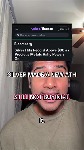 If you’re buying this - have fun buying the top….. Comment “stocks” to view my portfolio for free! #silver #stockstobuy #stockmarket #robinhoodstocks #gold