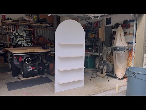 DIY Arch Backdrop With Removable Shelves // Plans Available