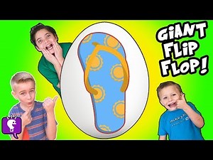 Giant FLIP FLOP EGG with Surprise Toys! Plus, a Huge Floor Piano by HobbyKidsTv