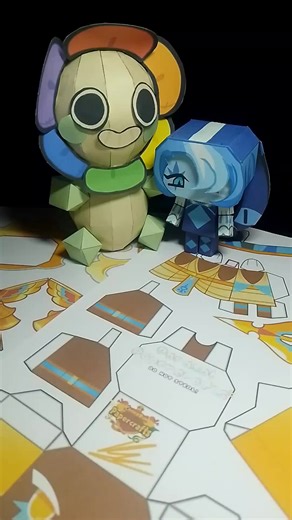 Golden Cheese Cookie Papercraft Model Tutorial