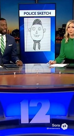 Hilarious Police Sketch makes News Anchors Laugh