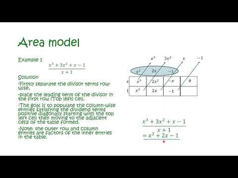 Area Model Division of Polynomials