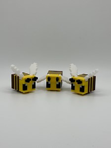 Minecraft-inspired Articulated Bee – 3D Printed Figure With Moving Wings | Single Bee Display Model - Etsy