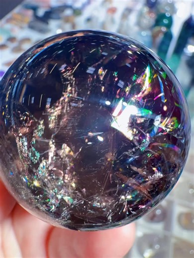 7K views · 569 reactions | Very cool natural smoky quartz sphere with very shiny full strong rainbow | Rock's Rock Store | Facebook