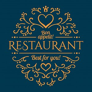 Restaurant-design-Vorlage. Vektor-illustration