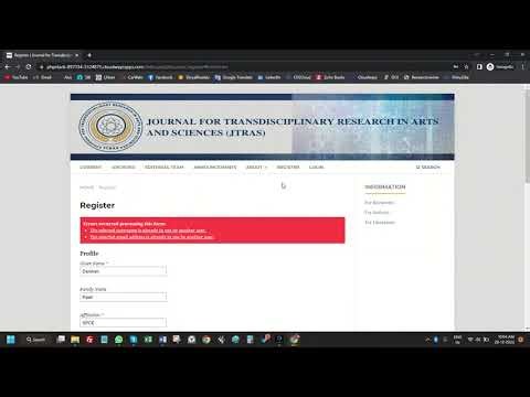 How to register yourself as reviewer on Open Journal Systems (OJS), https://www.ojscloud.com/