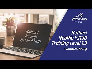 Kothari NeoRip F2100 Training Level 1.3 - Network Setup