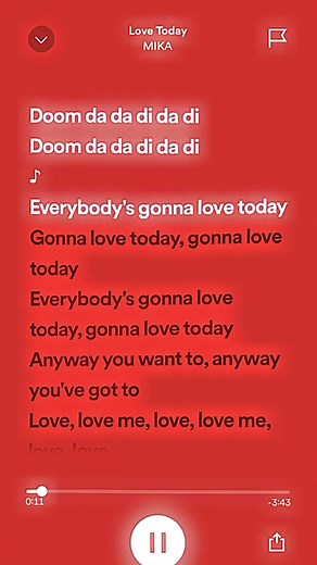 Love Today - MIKA Song Lyrics