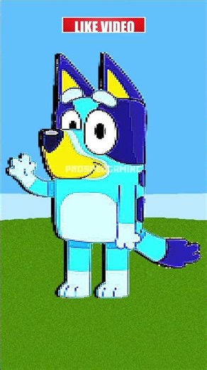 Bluey's Family Adventures in Minecraft Pixel Art | Bluey, Bingo, Bandit & Chilli