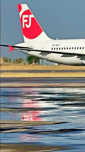 Smooth arrival! ✈️ Fly Jinnah A320 gracefully taxiing in after landing #flyjinnah #airarabia #flynow
