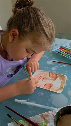 Just a little art practice on watercolor portraits. Mina has not watched any tutorials, or taken classes, this is completely freehand and just from her memory. What do you think?🤗 #artreveal #littleartist #artmagic #watercolorartist #magical #watercolorportrait #inspiring #freehand #cuteartist #artsy #whimsicalart #loveandlight | Mina's Art World