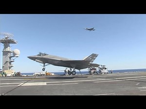 F-35C Completes First Arrested Landing aboard Aircraft Carrier
