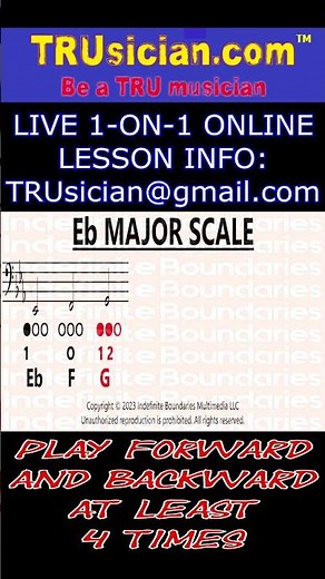 Bb Tuba - Eb Major Scale 1 Octave w/ Audio - Tuba Basics™ @TRUsician #musicscale #tuba #musicscales