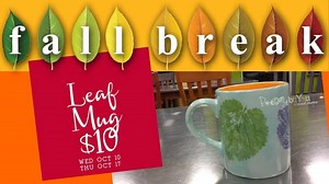 Set aside a day during your Fall Break to come have fun with us! We have 2 fun walk-in  deals for you on Wed & Thu this week and then we flip them next week. Be creative this week! ❤️️ | Pottery by You | Facebook