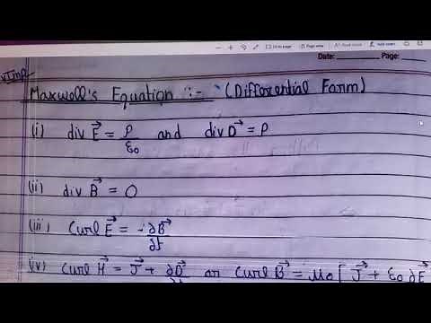 Maxwell Equations, differential form, Derivation