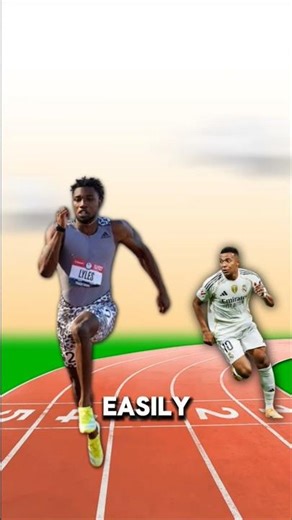 Can Mbappé catch Noah Lyles? Speed breakdown 👀 #running #olympics #trackandfield
