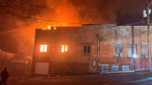 Commercial building fire in Mount Carmel leads to partial collapse, power outage