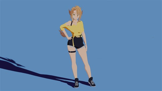 3d - Character - Anime style - Idle animation, Brandon Burghard