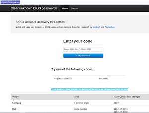 Recover or reset a BIOS or UEFI Password for Windows computers