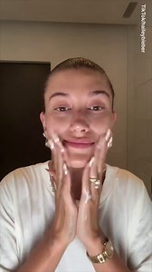 Hailey Bieber shows off her skincare routine ahead of shoot