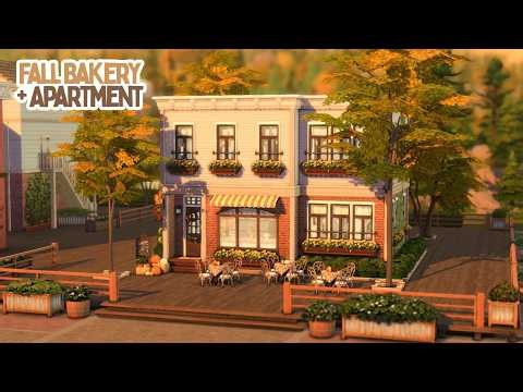 Little Fall Bakery & Cafe in Copperdale🍂🥧The Sims 4 Speed Build || No CC