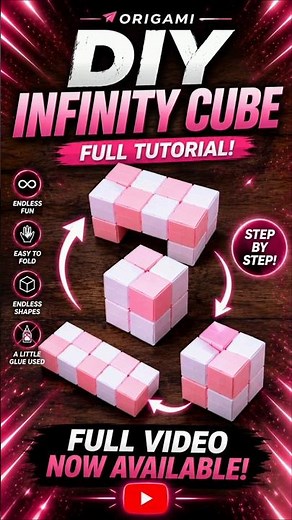This Paper Cube Never Stops Folding 💖♾️